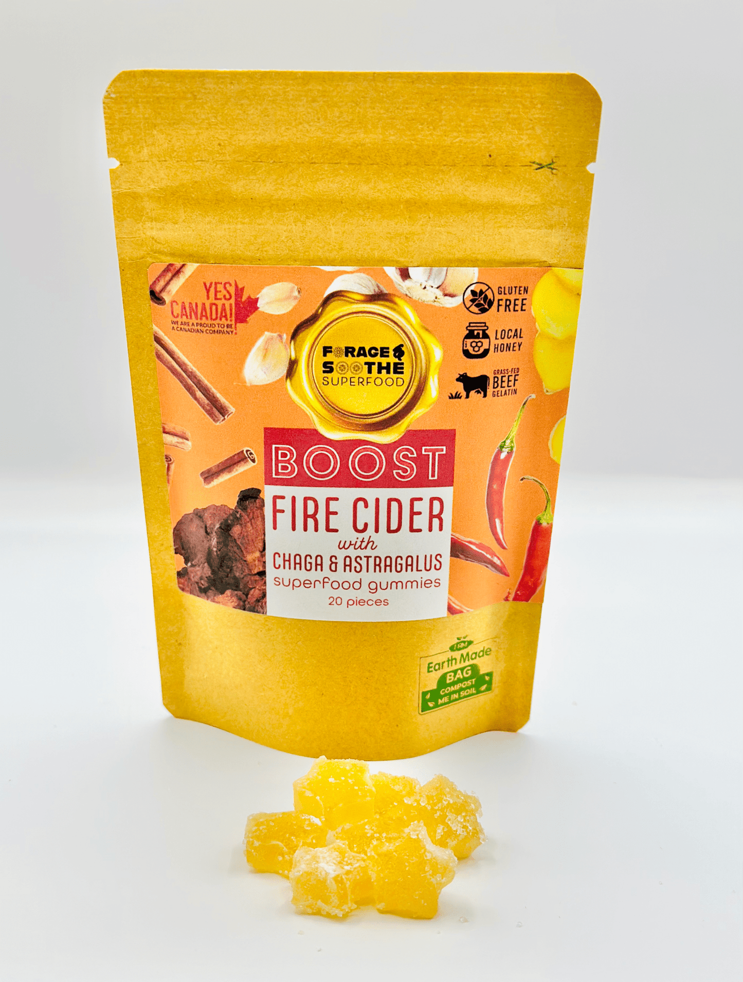 BOOST Fire Cider with Chaga & Astragalus Superfood Gummies