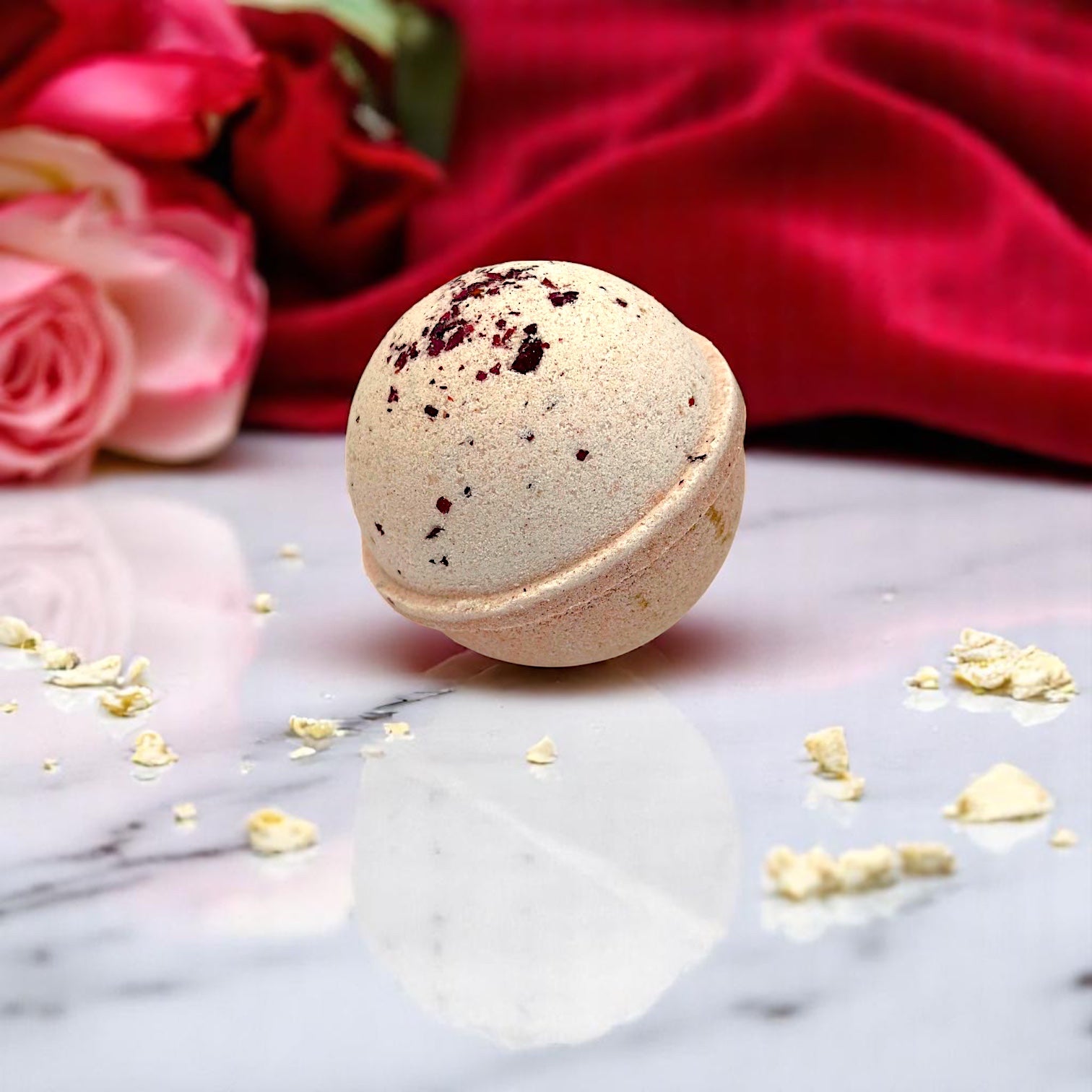 Red Velvet Cocoa Butter Bath Bomb - Forage & Soothe