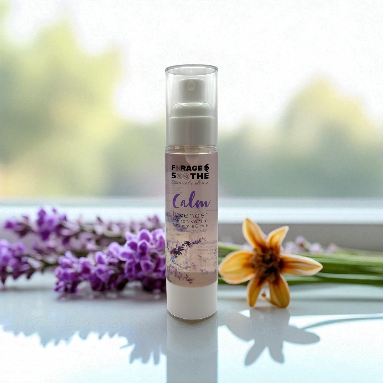 CALM Lavender, French Vanilla, Chamomile & Aloe Toning Facial Mist - Forage & Soothe