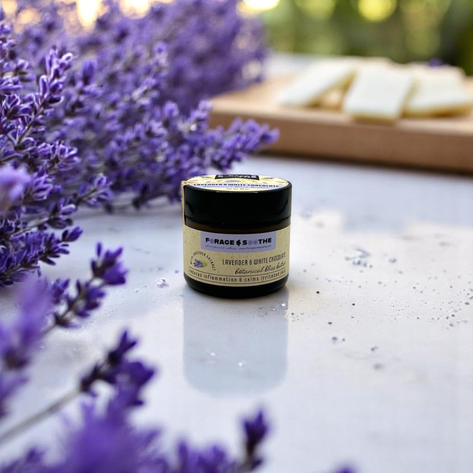 Lavender White Chocolate Botanical Bliss Butter - Forage & Soothe