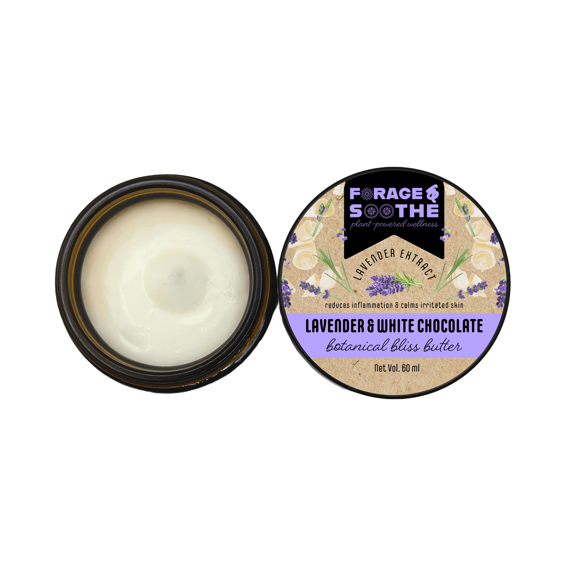 Lavender White Chocolate Botanical Bliss Butter - Forage & Soothe