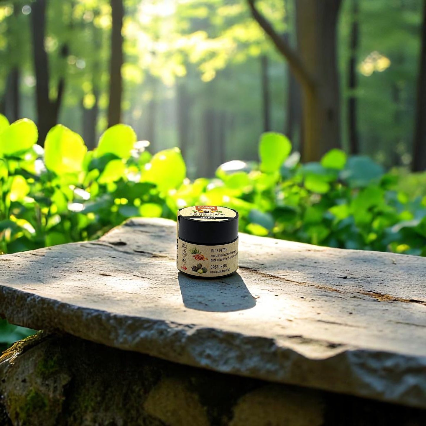 Root Beer Pine Pitch & Castor Thick & Sticky Lip Balm - Forage & Soothe