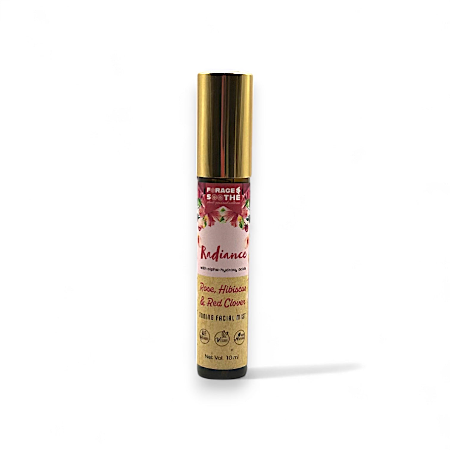 RADIANCE Rose, Hibiscus, Red Clover & Alpha - Hydroxy Acids Toning Facial Mist - Forage & Soothe