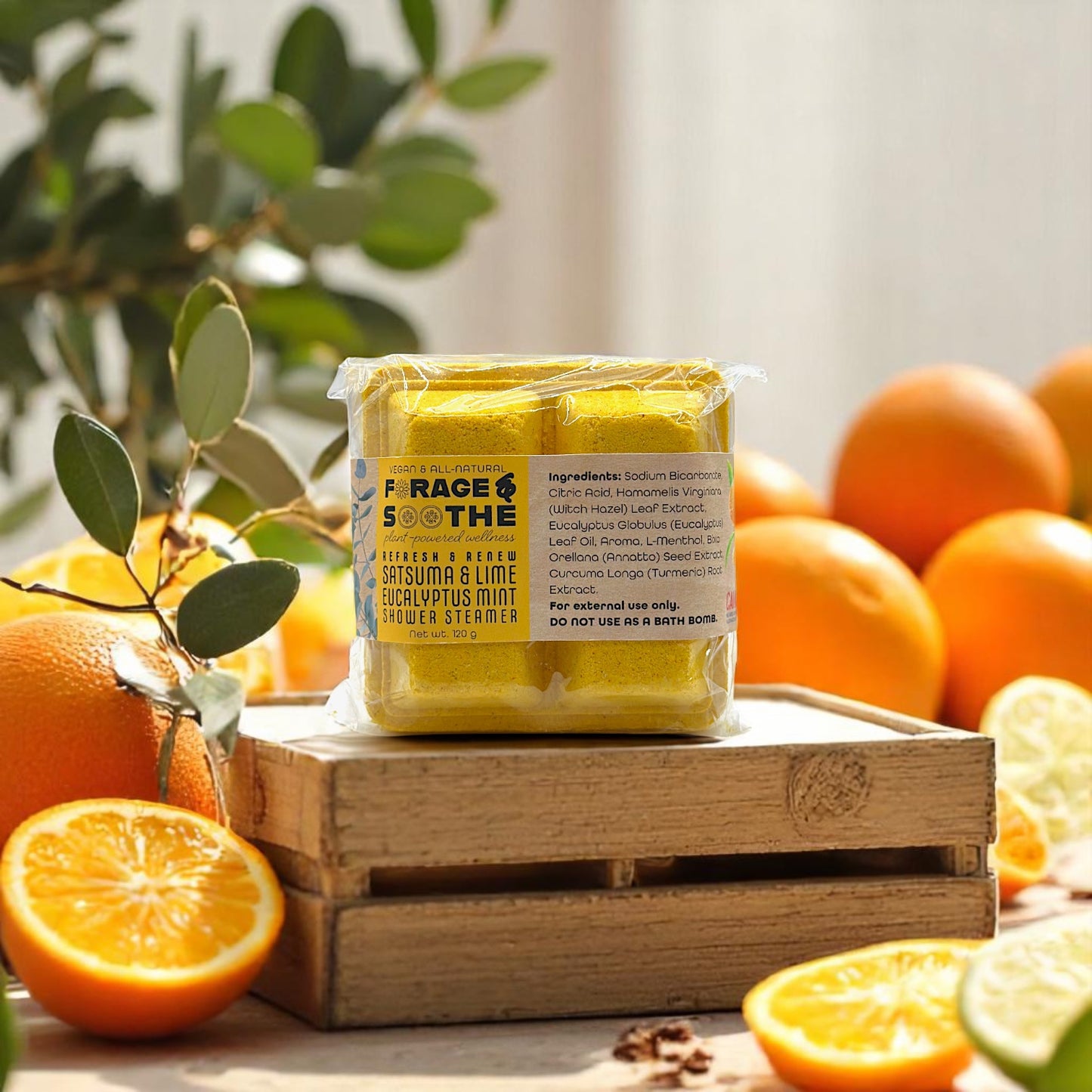 Satsuma Eucalyptus Mint Aromatherapy Shower Steamer - Forage & Soothe