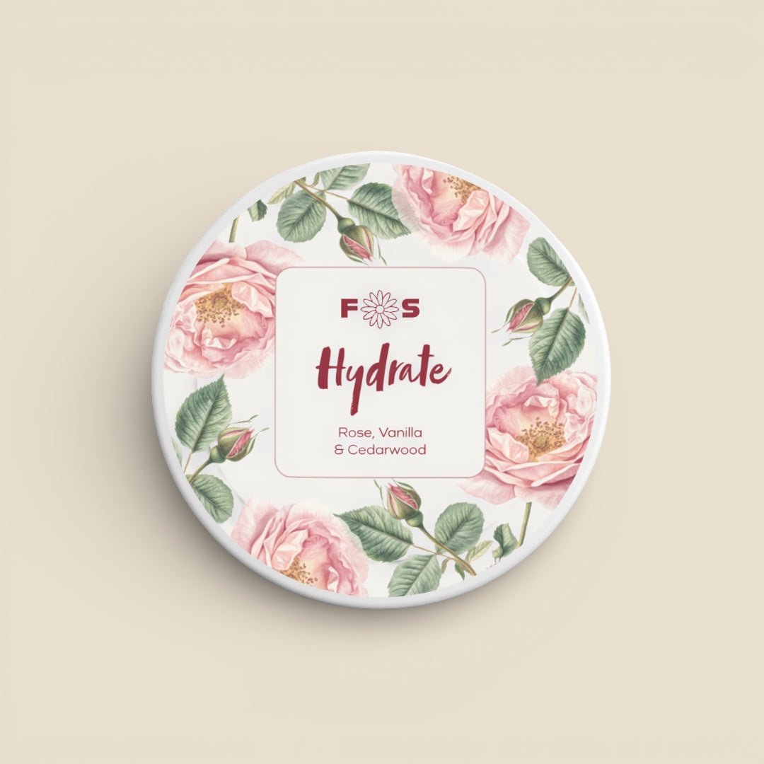 HYDRATE Moisturizing Body Butter - Rose, Vanilla & Cedarwood - Forage & Soothe