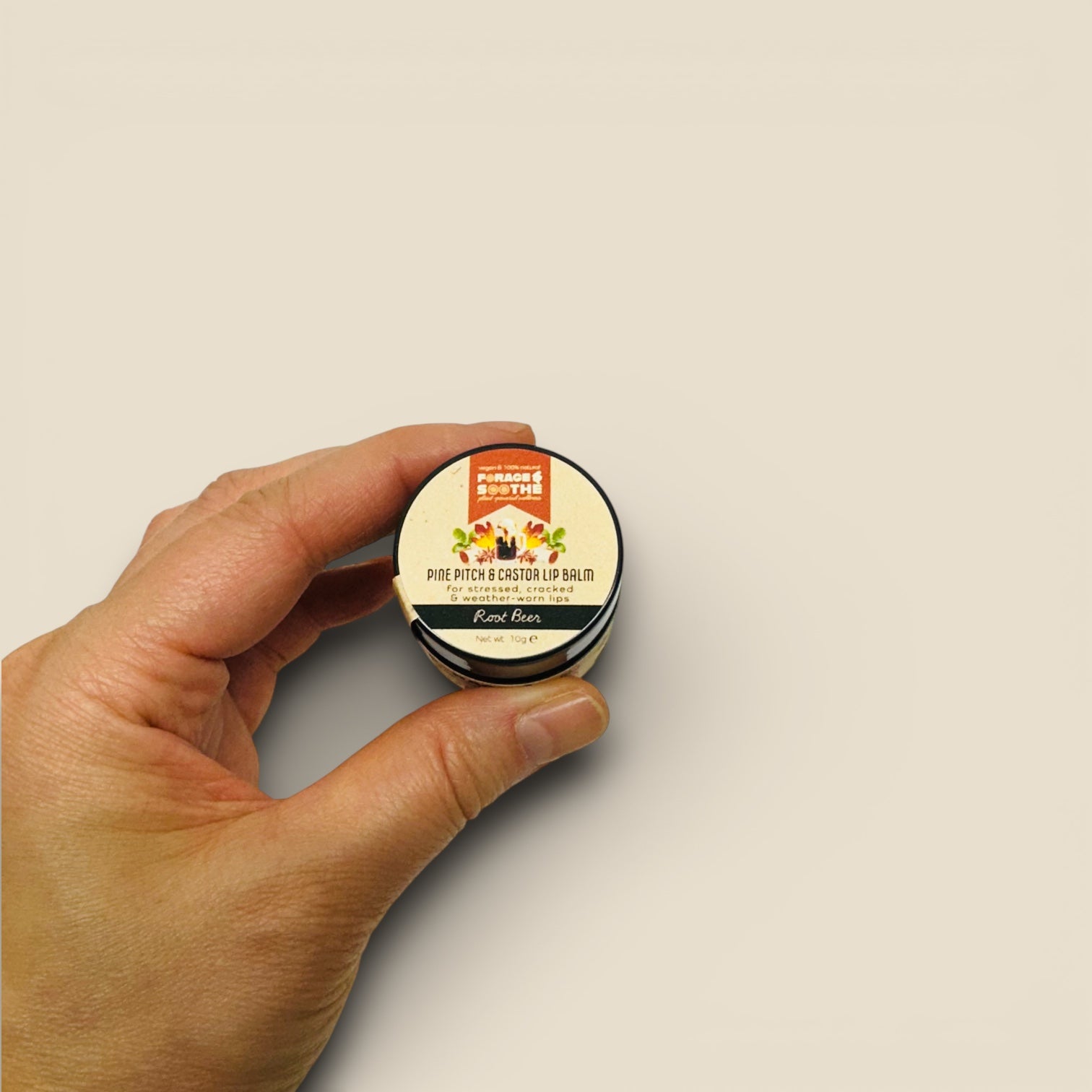 Root Beer Pine Pitch & Castor Lip Balm - Forage & Soothe