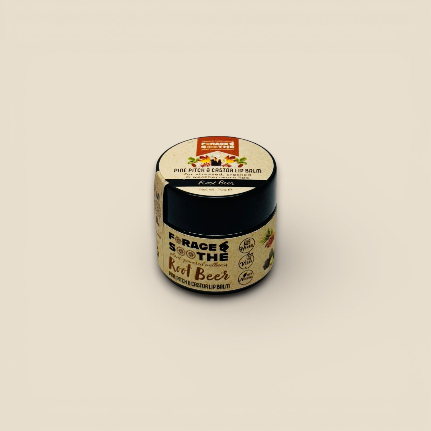 Root Beer Pine Pitch & Castor Lip Balm - Forage & Soothe