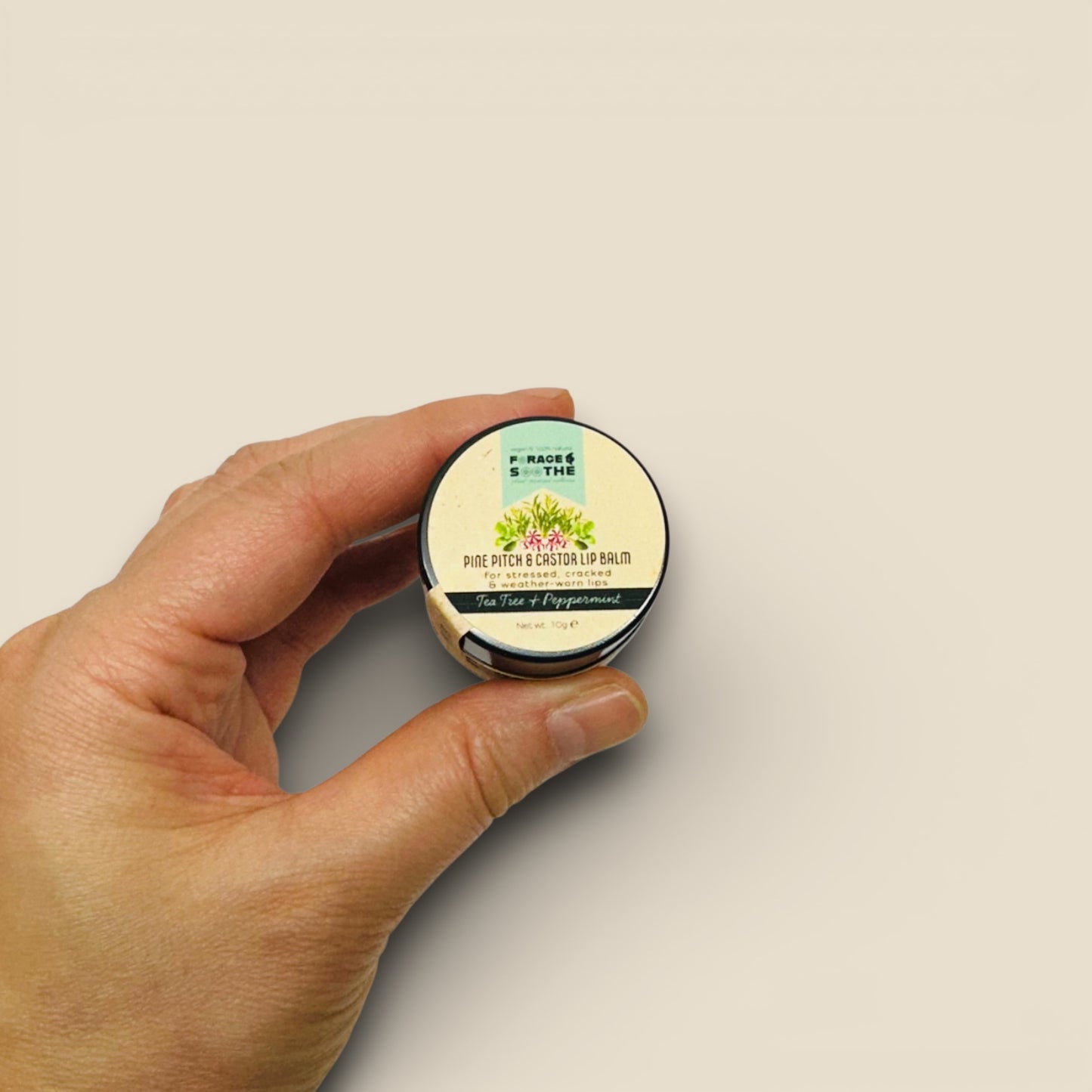 Tea Tree & Peppermint Pine Pitch & Castor Lip Balm - Forage & Soothe