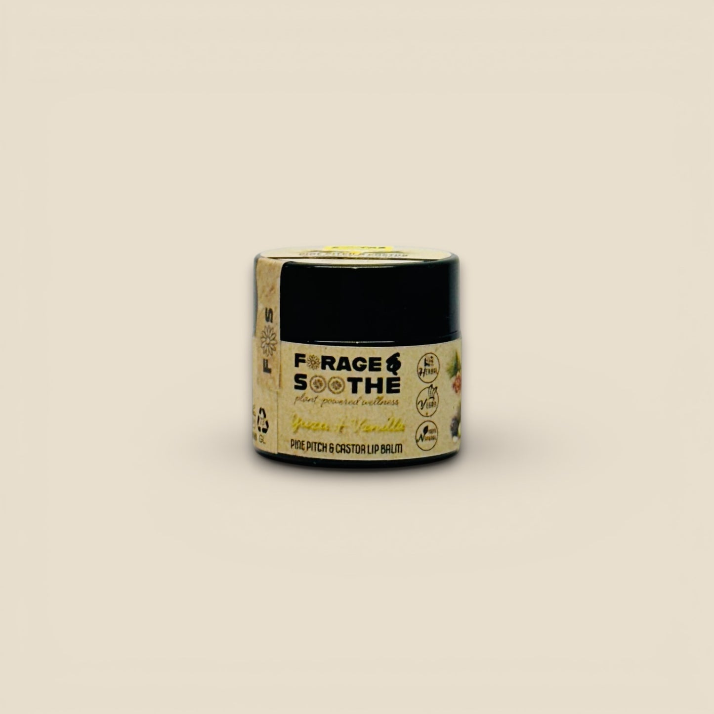 Yuzu & Vanilla Pine Pitch & Castor Lip Balm - Forage & Soothe