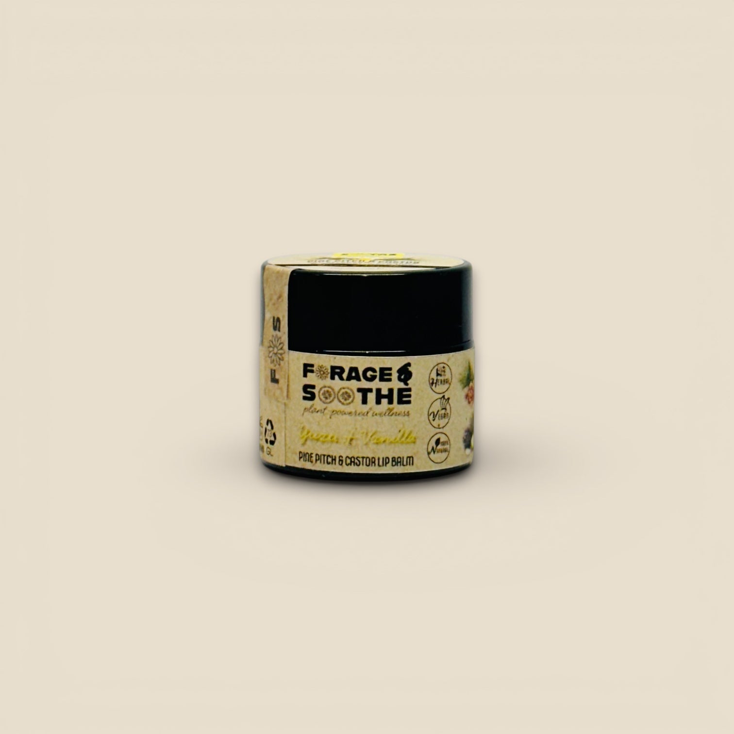 Yuzu & Vanilla Pine Pitch & Castor Lip Balm - Forage & Soothe