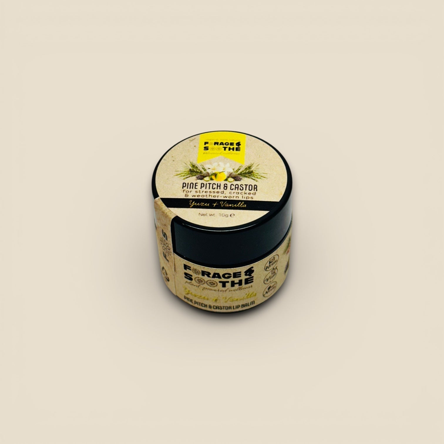 Yuzu & Vanilla Pine Pitch & Castor Lip Balm - Forage & Soothe